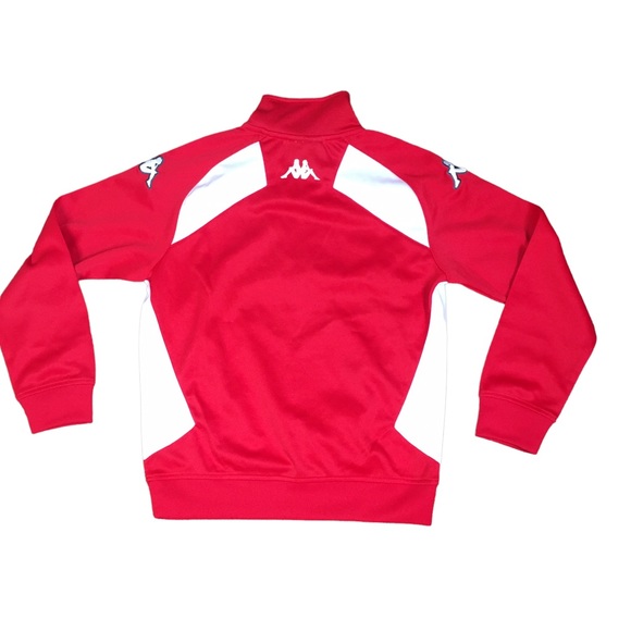 NEW Kappa Logo Red White Boys Foligno Training 10Y Half Zip Pull Over Top Shirt - Picture 2 of 5